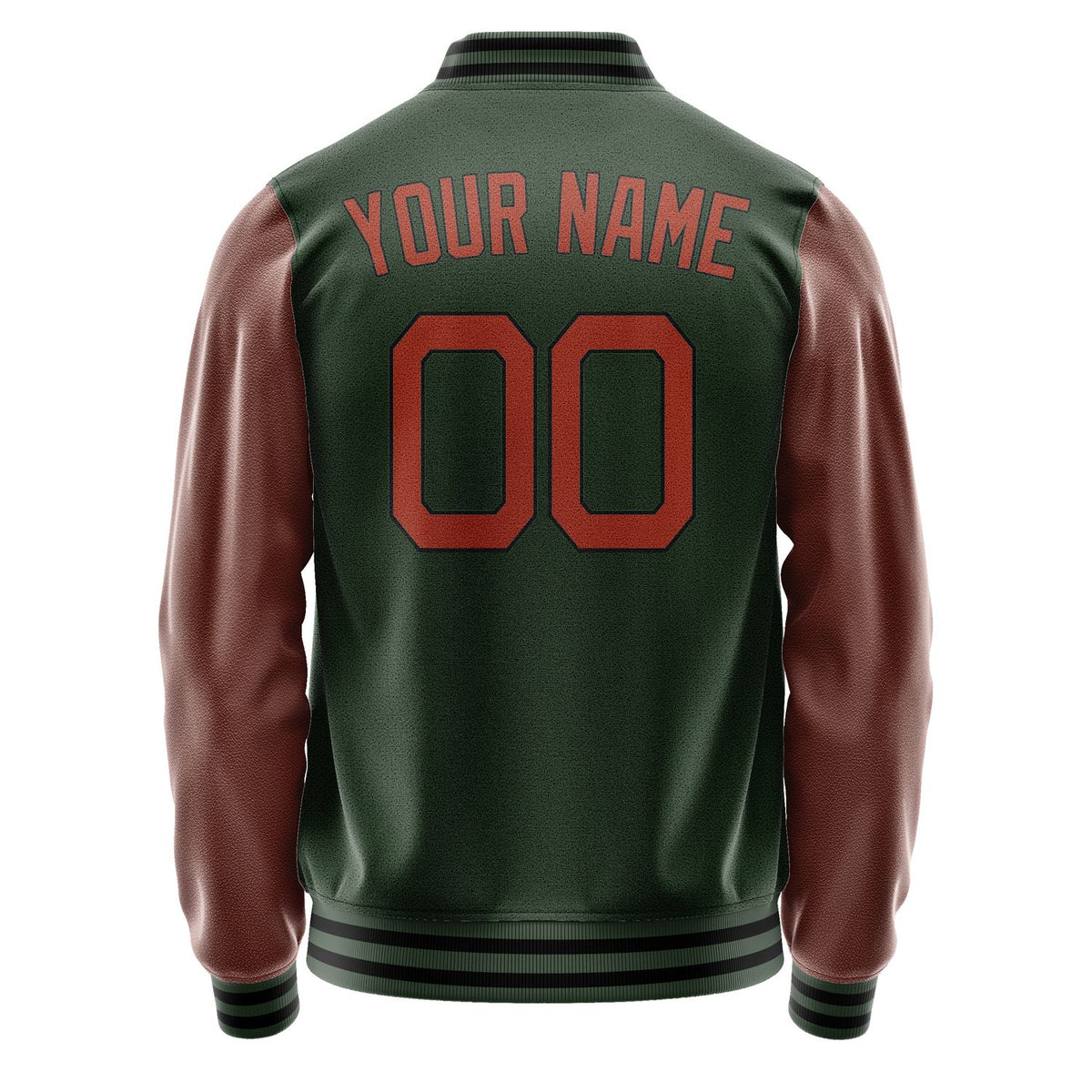 Custom Dark Green Coral Red Jacket JA0606160617B21716