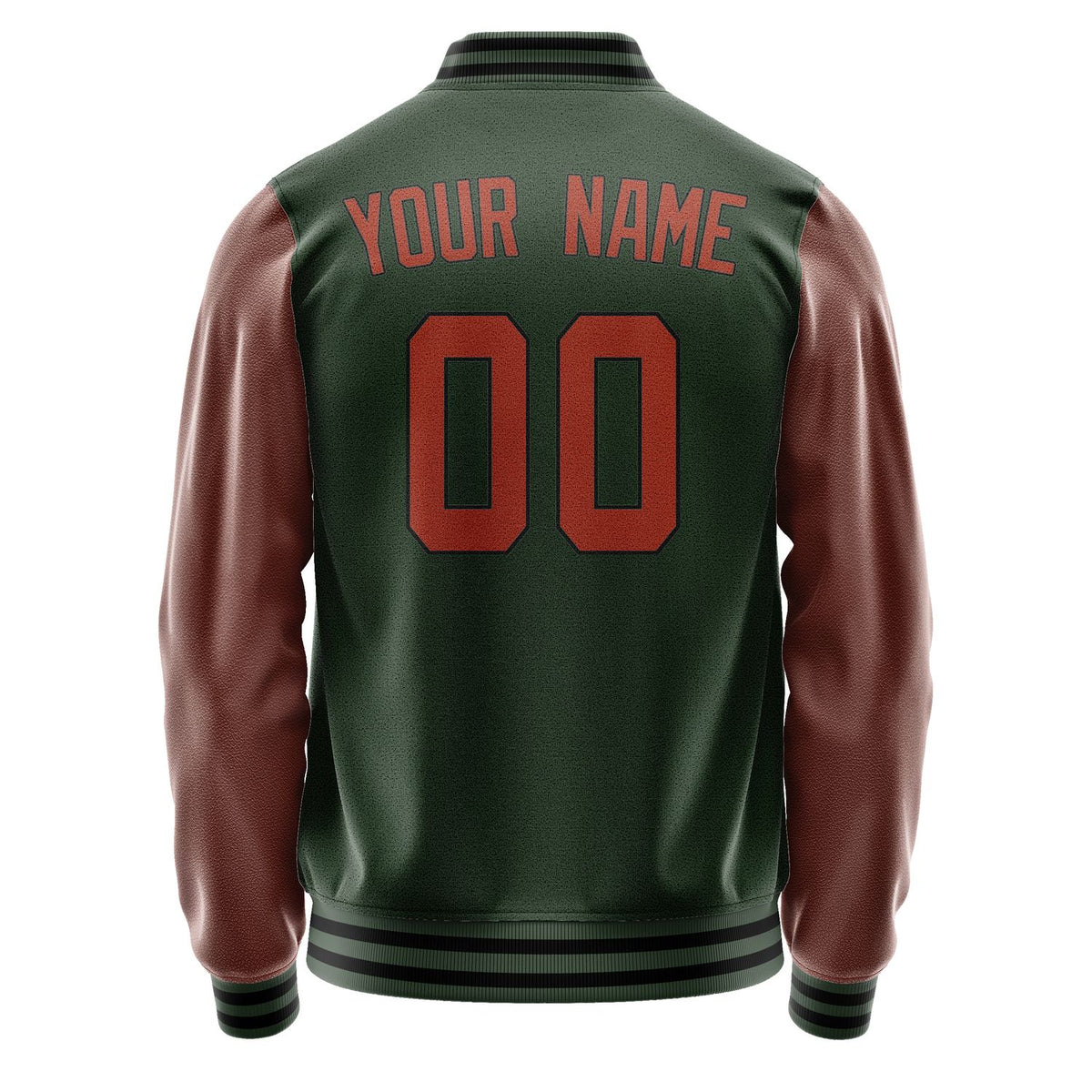 Custom Dark Green Coral Red Jacket JA0606160617B31716