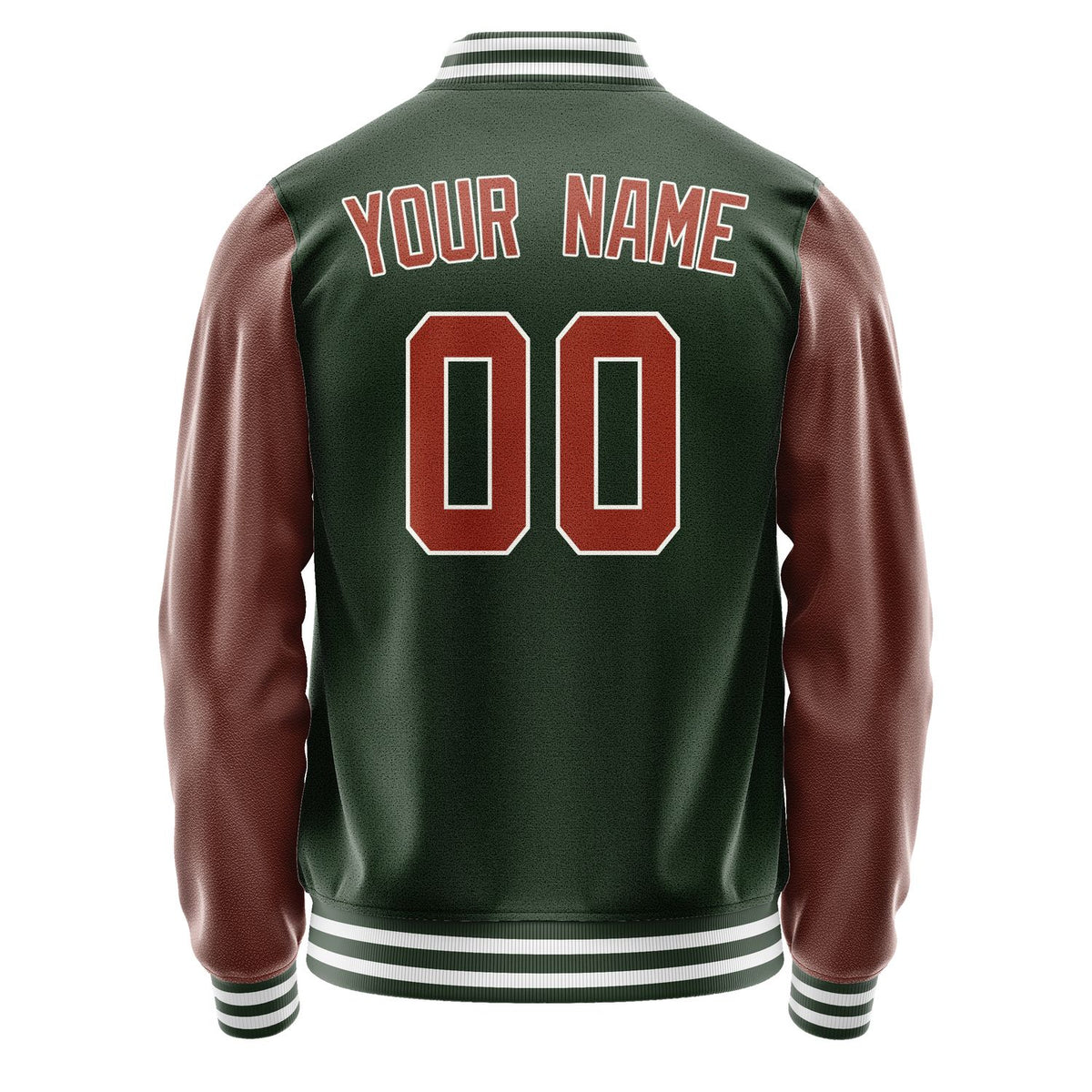 Custom Dark Green Coral Red Jacket JA0606160618B31816