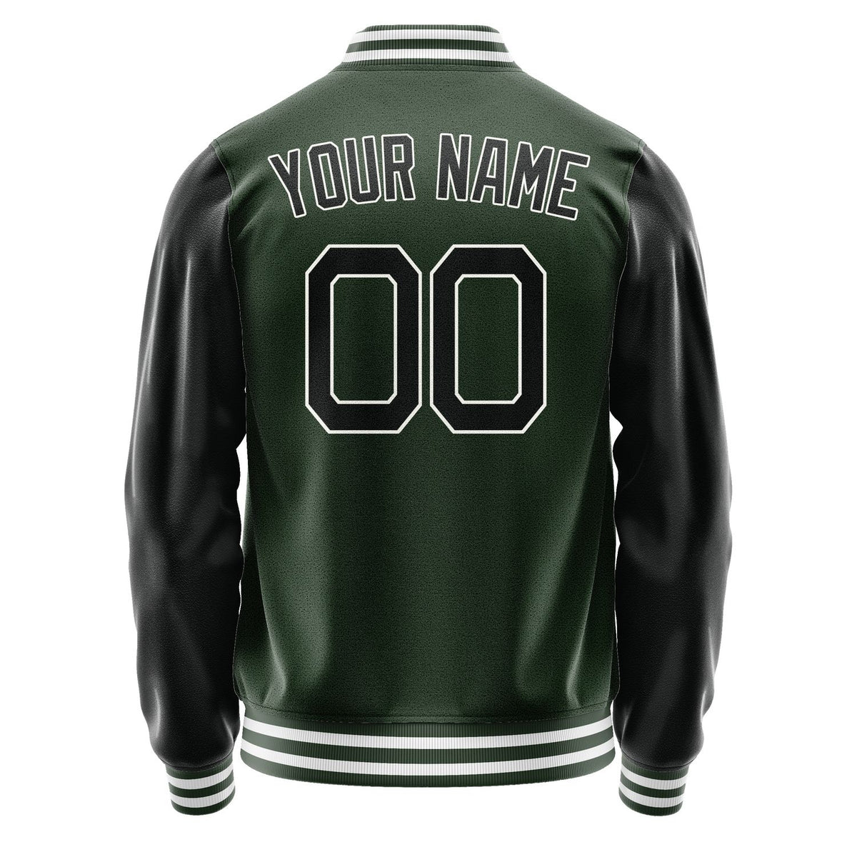 Custom Dark Green Black Jacket JA0606170618B21817