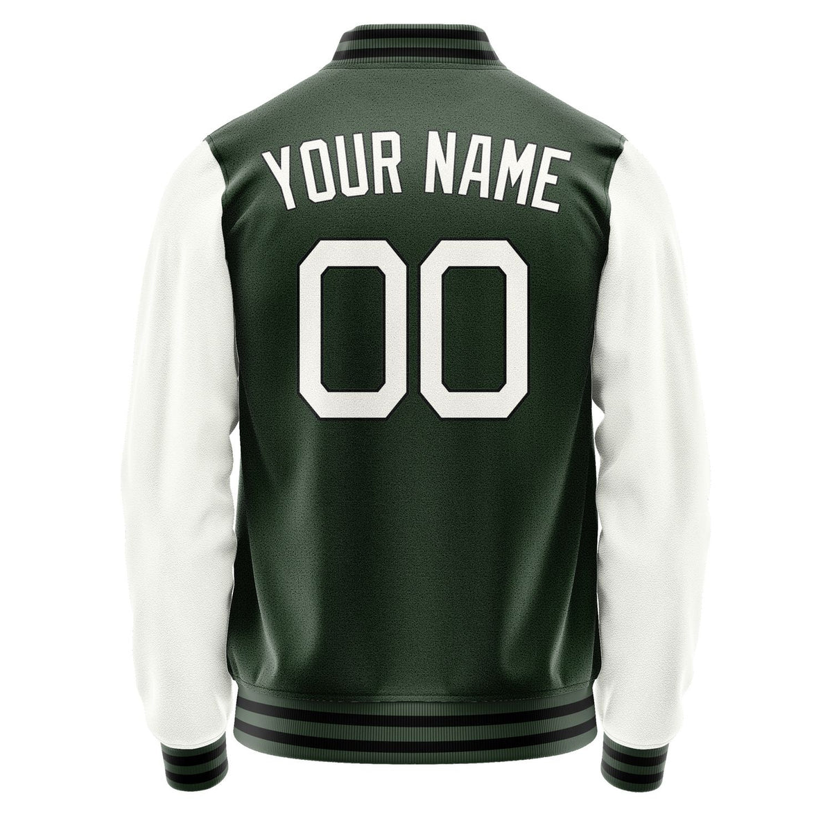 Custom Dark Green White Jacket JA0606180617B21718