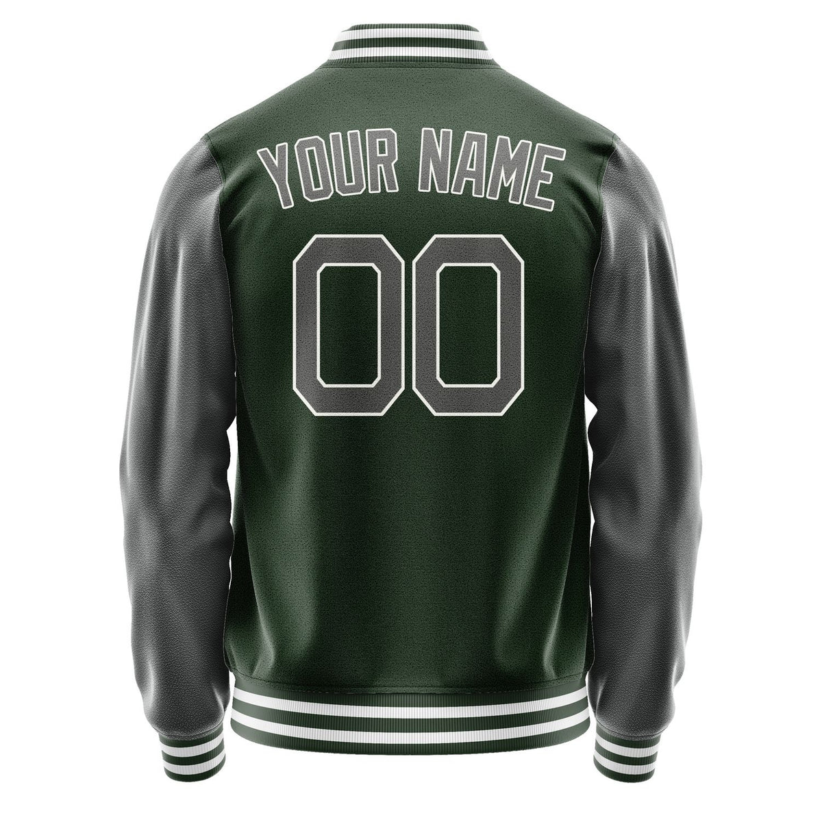 Custom Dark Green Dark Grey Jacket JA0606200618B21820