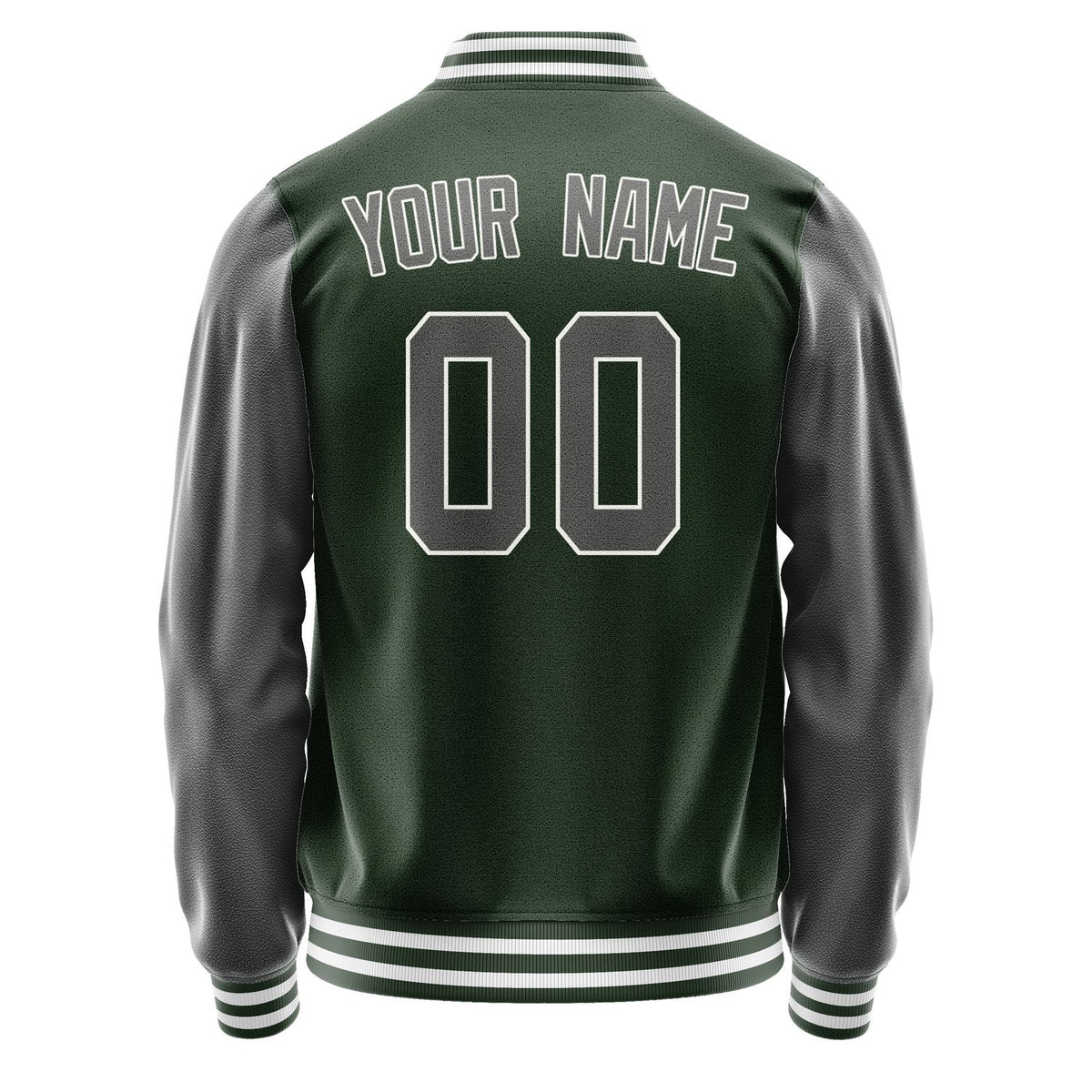 Custom Dark Green Dark Grey Jacket JA0606200618B31820