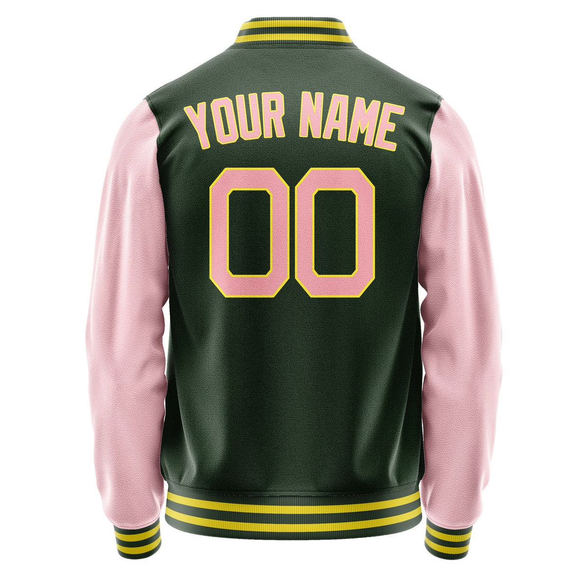 Custom Dark Green Light Pink Jacket JA0606210626B22621