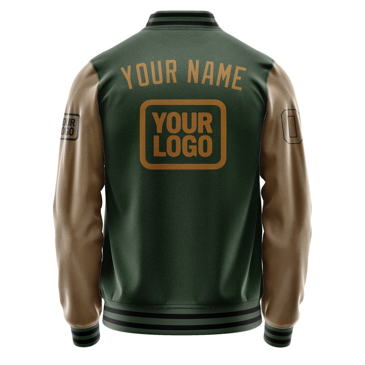 Custom Dark Green Khaki Jacket JA060622061717222217