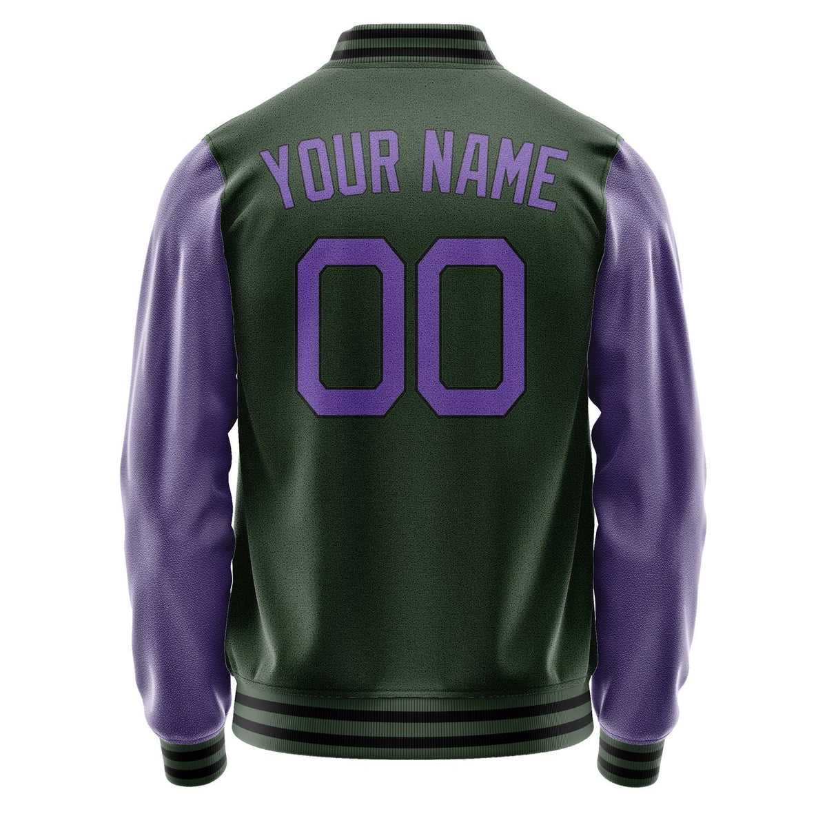 Custom Dark Green Light Purple Jacket JA0606230617B21723