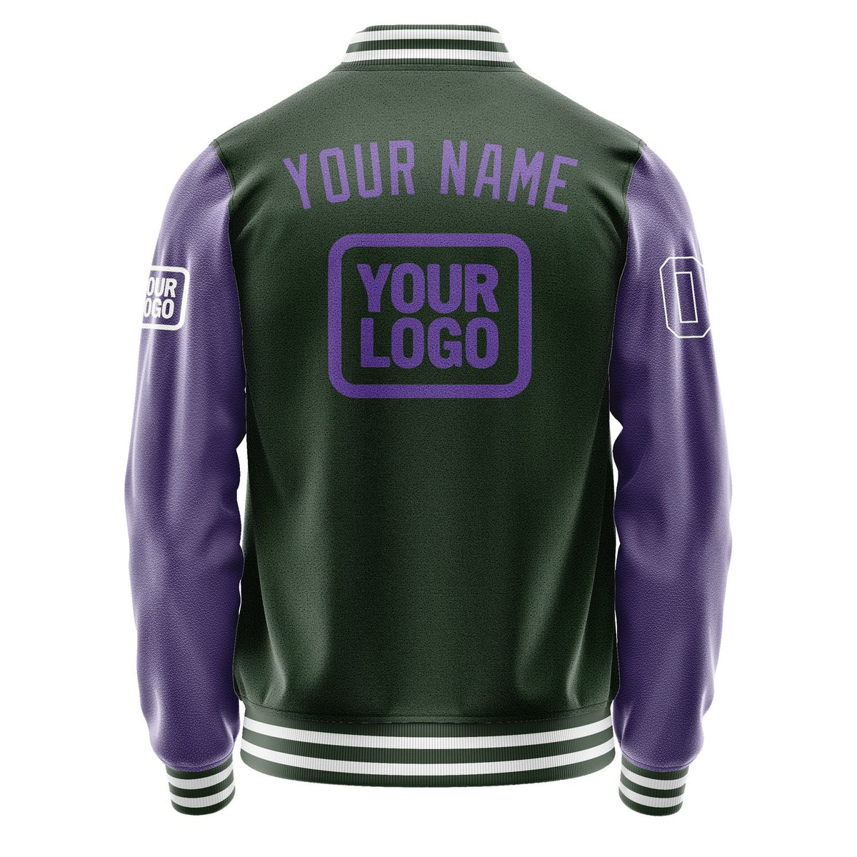 Custom Dark Green Light Purple Jacket JA060623061818232318