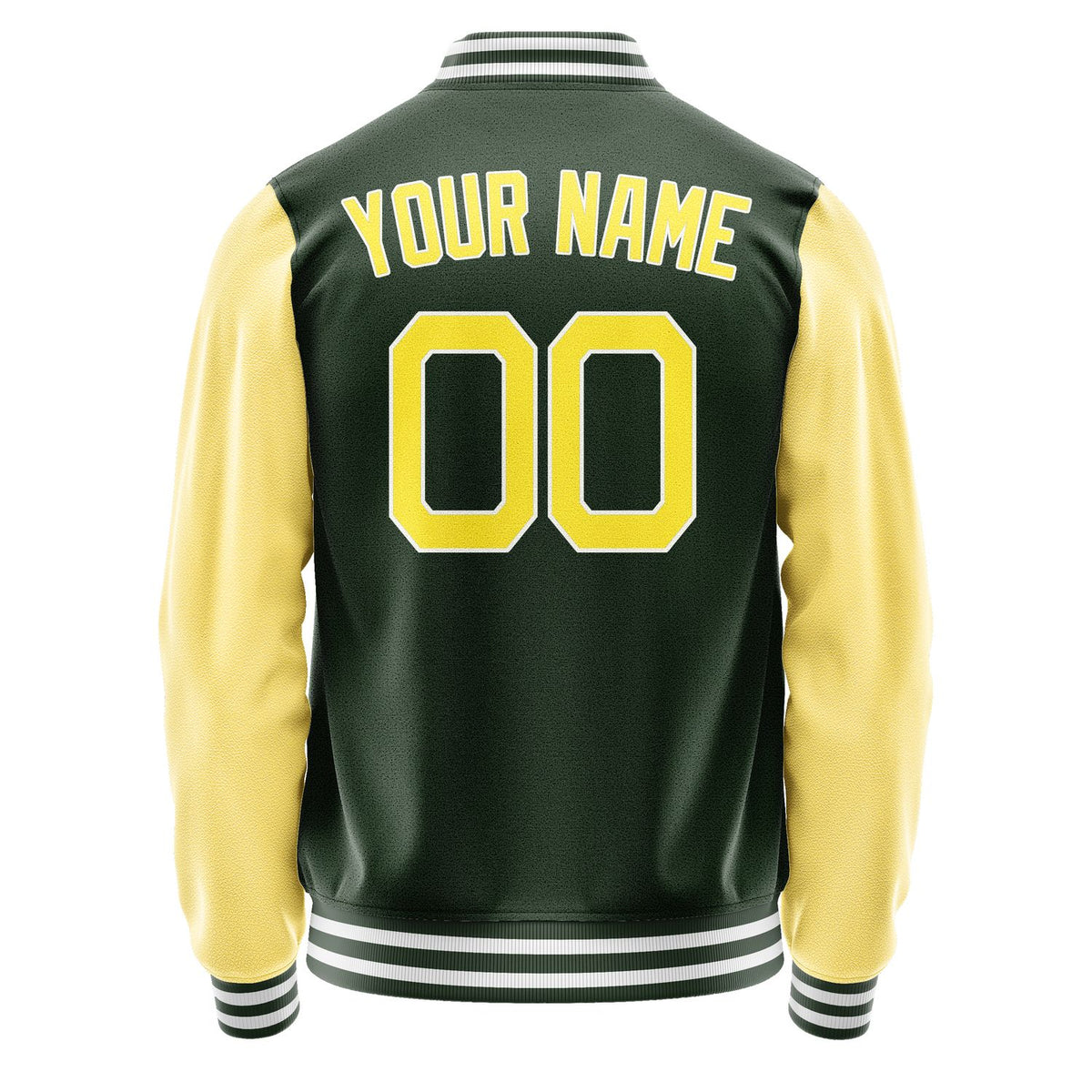 Custom Dark Green Light Yellow Jacket JA0606260618B21826