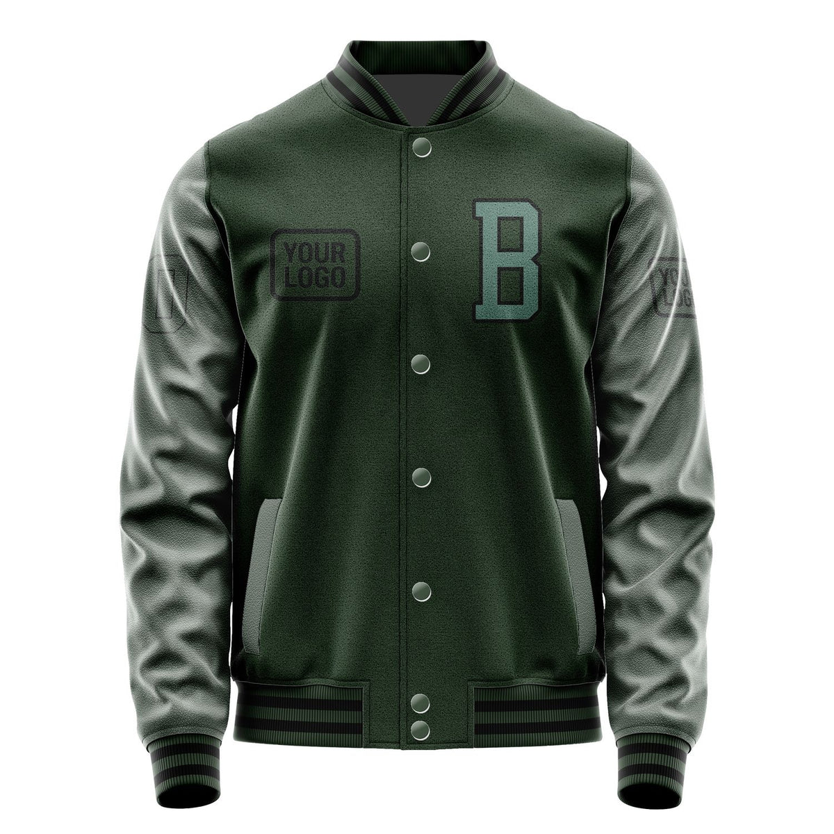 Custom Dark Green Blue Green Jacket JA060627061717272717