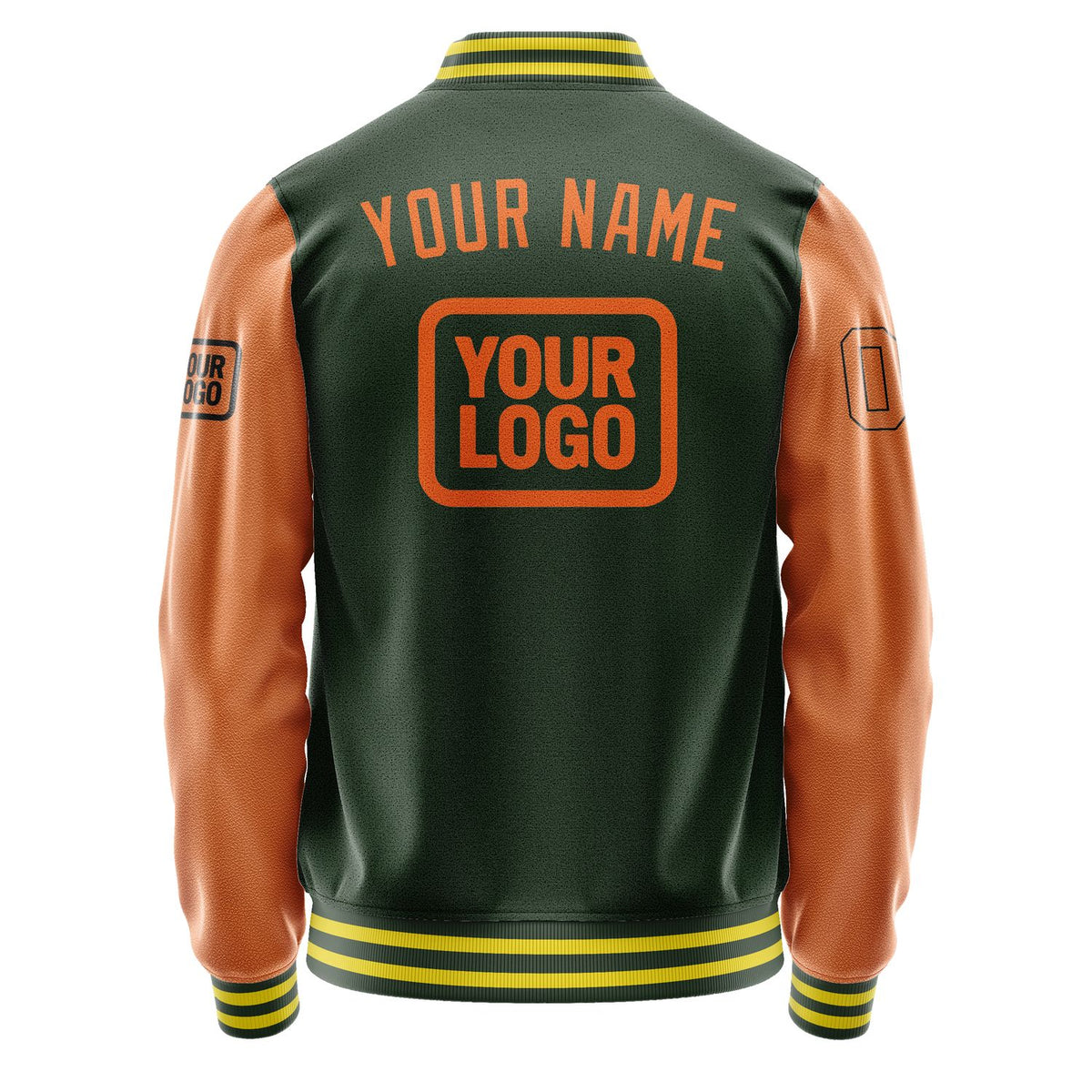 Custom Dark Green Orange Jacket JA060628062617282817