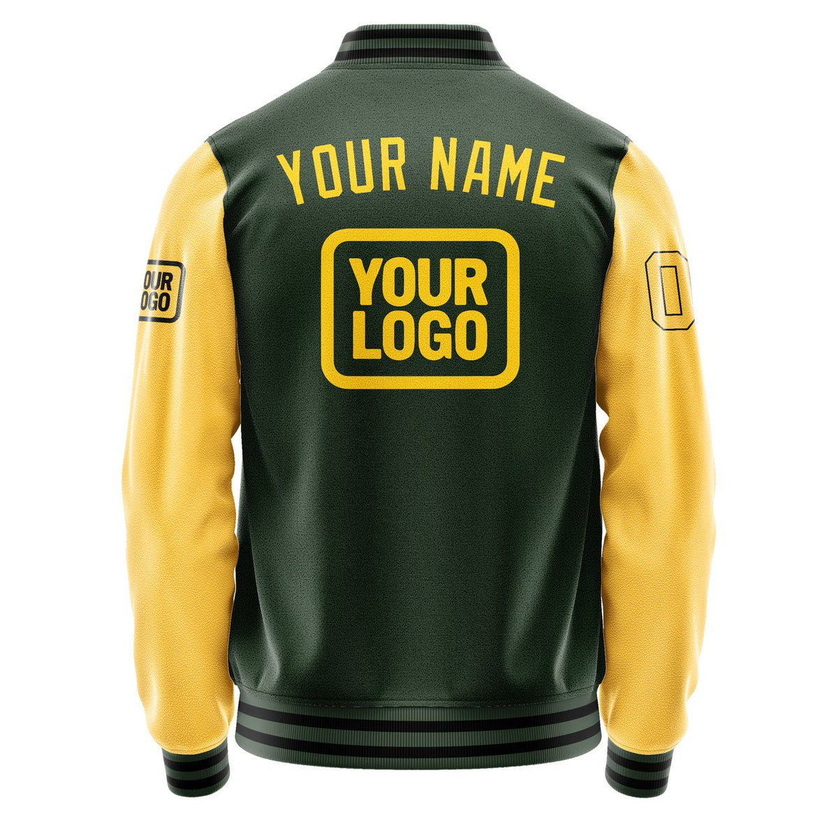 Custom Dark Green Gold Jacket JA060630061717303017