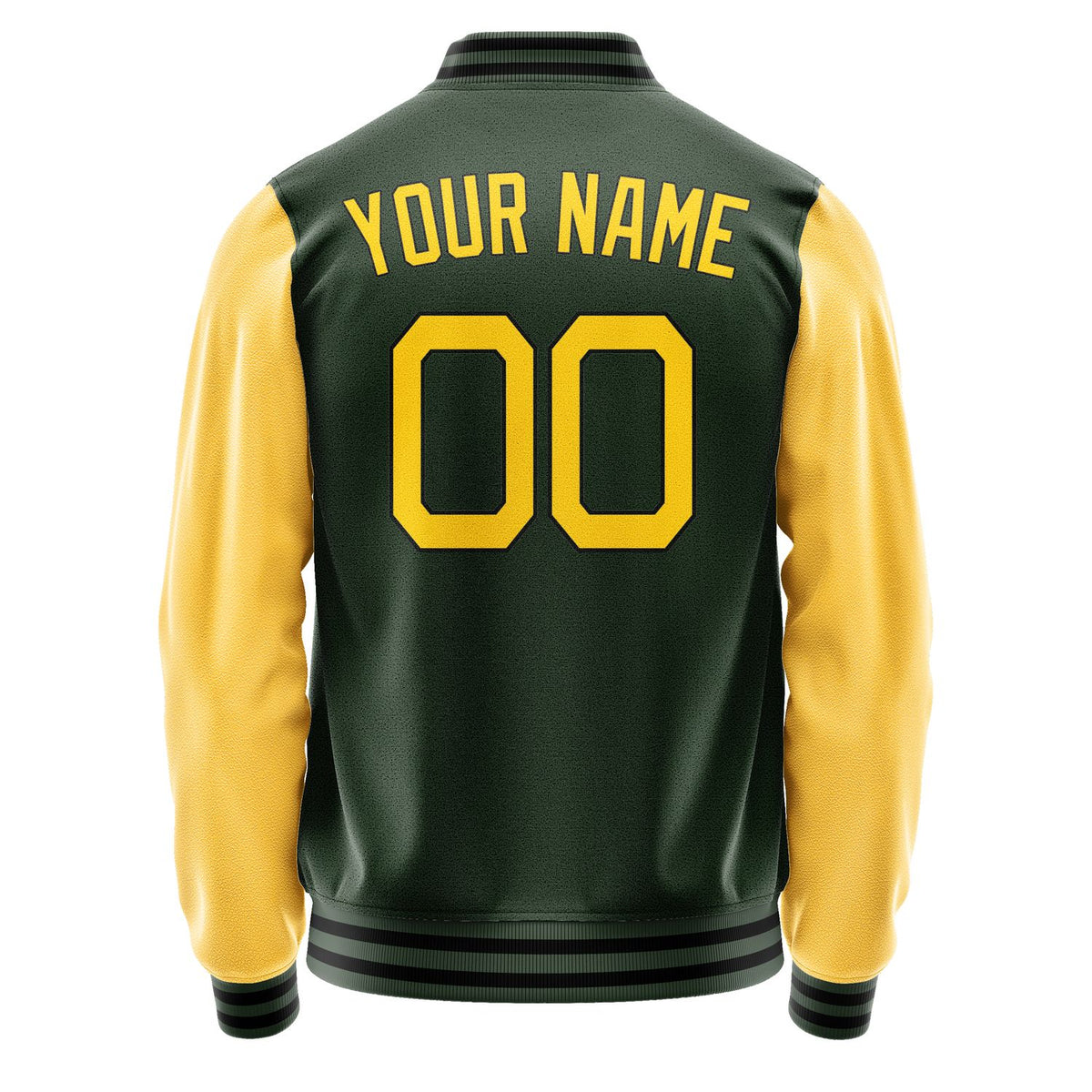 Custom Dark Green Gold Jacket JA0606300617B21730