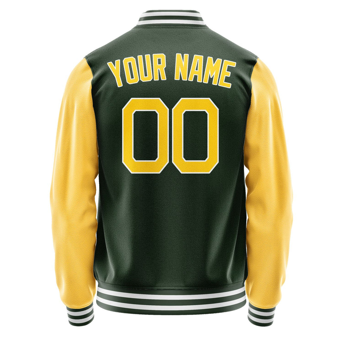 Custom Dark Green Gold Jacket JA0606300618B21830