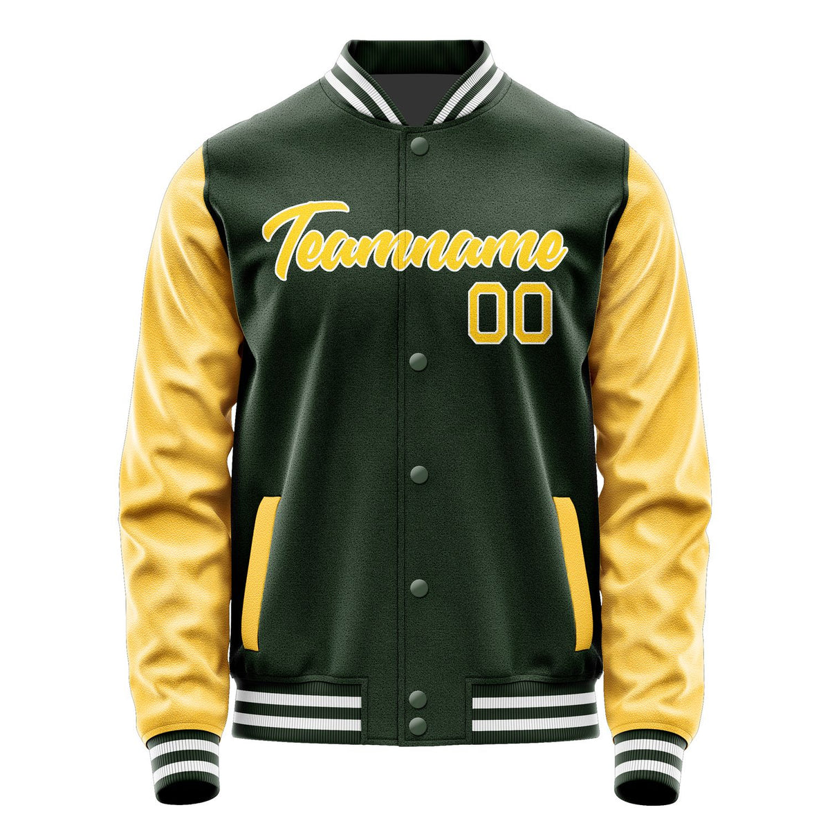 Custom Dark Green Gold Jacket JA0606300618B21830