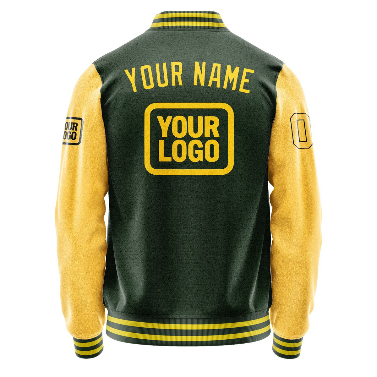 Custom Dark Green Gold Jacket JA060630062617303017