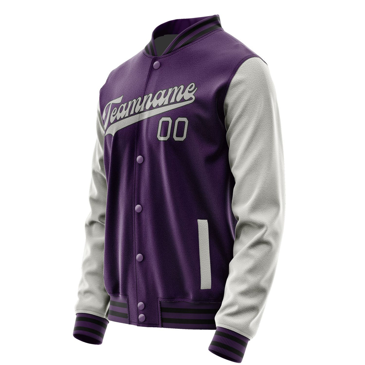 Custom Purple Gray Jacket JA0707040717B31704