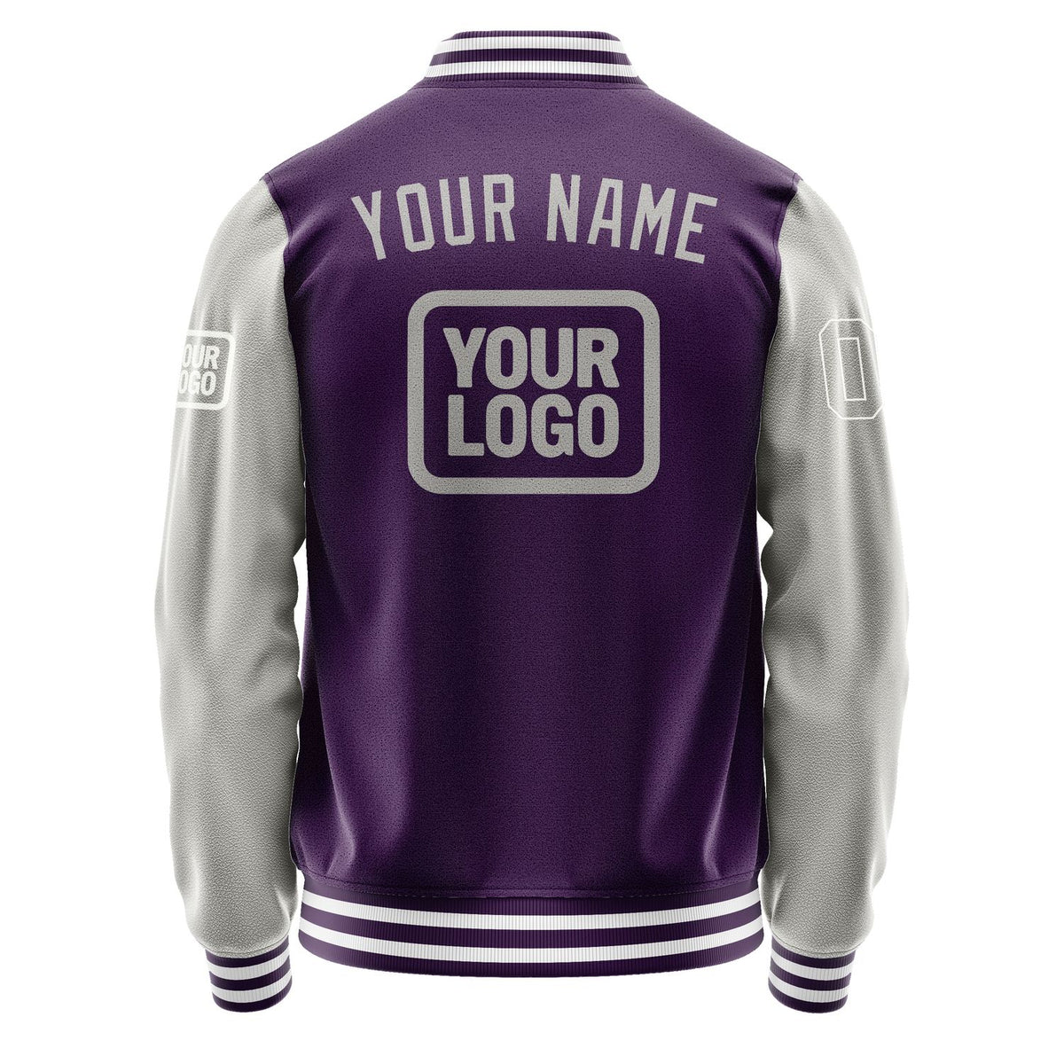 Custom Purple Gray Jacket JA070704071818040418