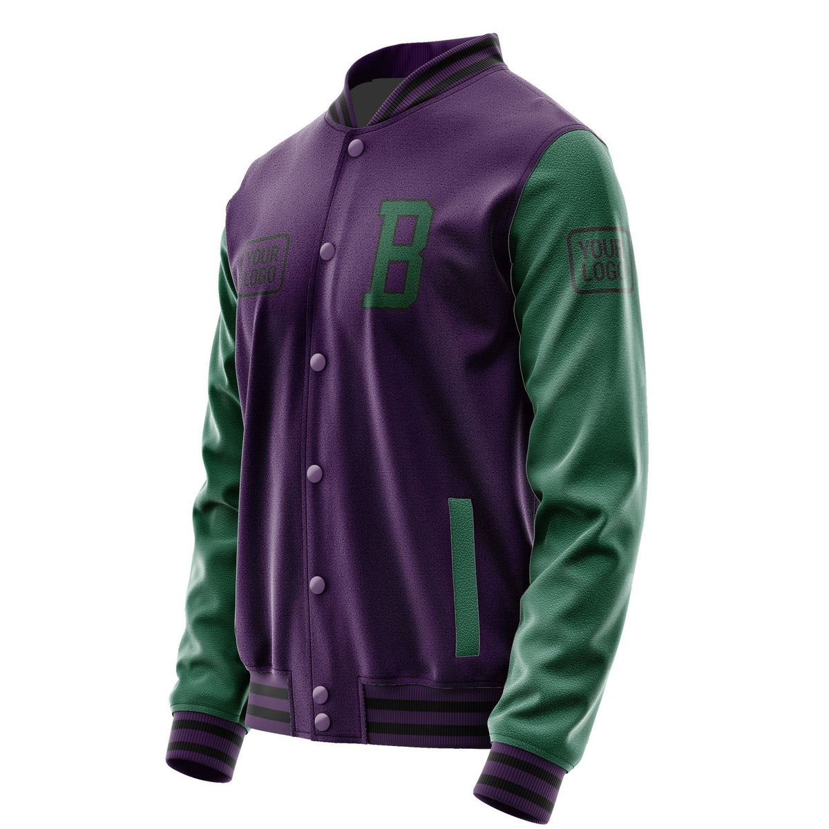 Custom Purple Green Jacket JA070705071717050517