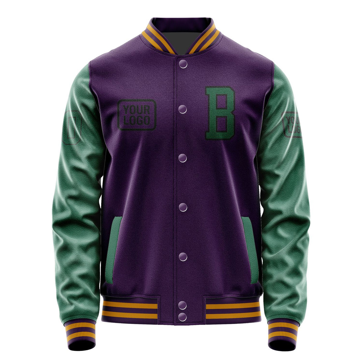 Custom Purple Green Jacket JA070705071917050517