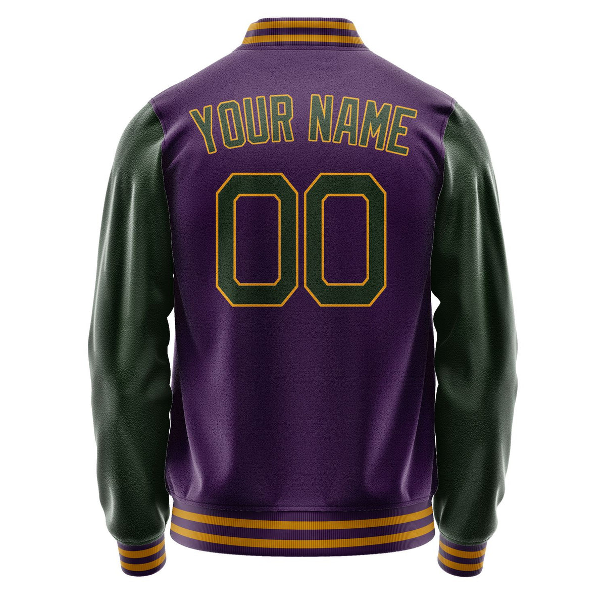 Custom Purple Dark Green Jacket JA0707060718B21806