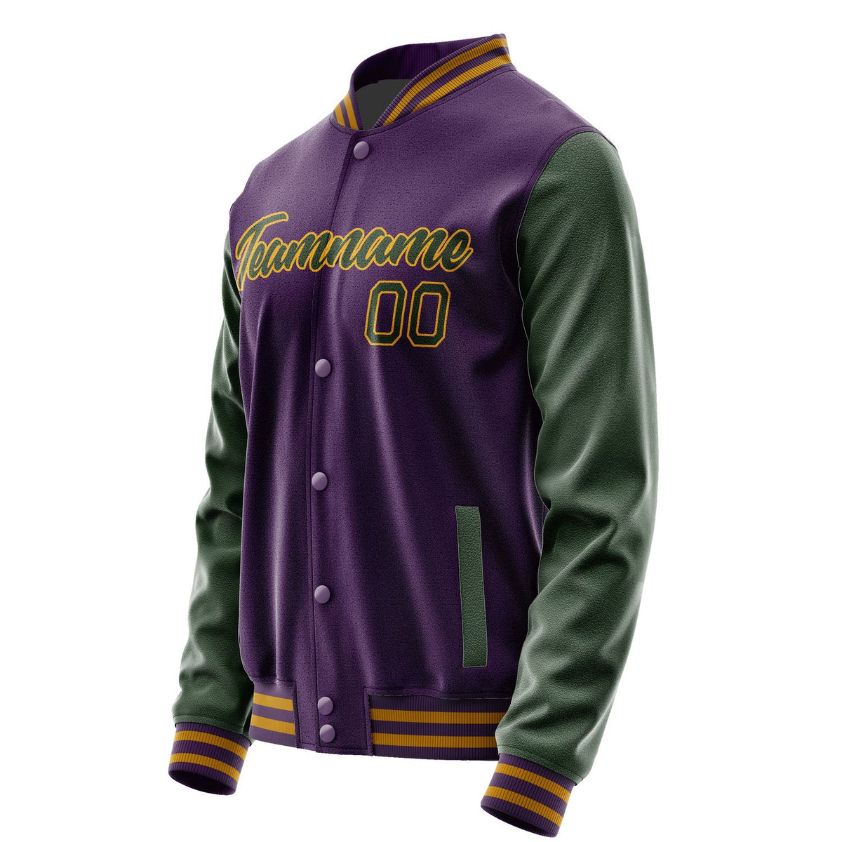 Custom Purple Dark Green Jacket JA0707060718B21806