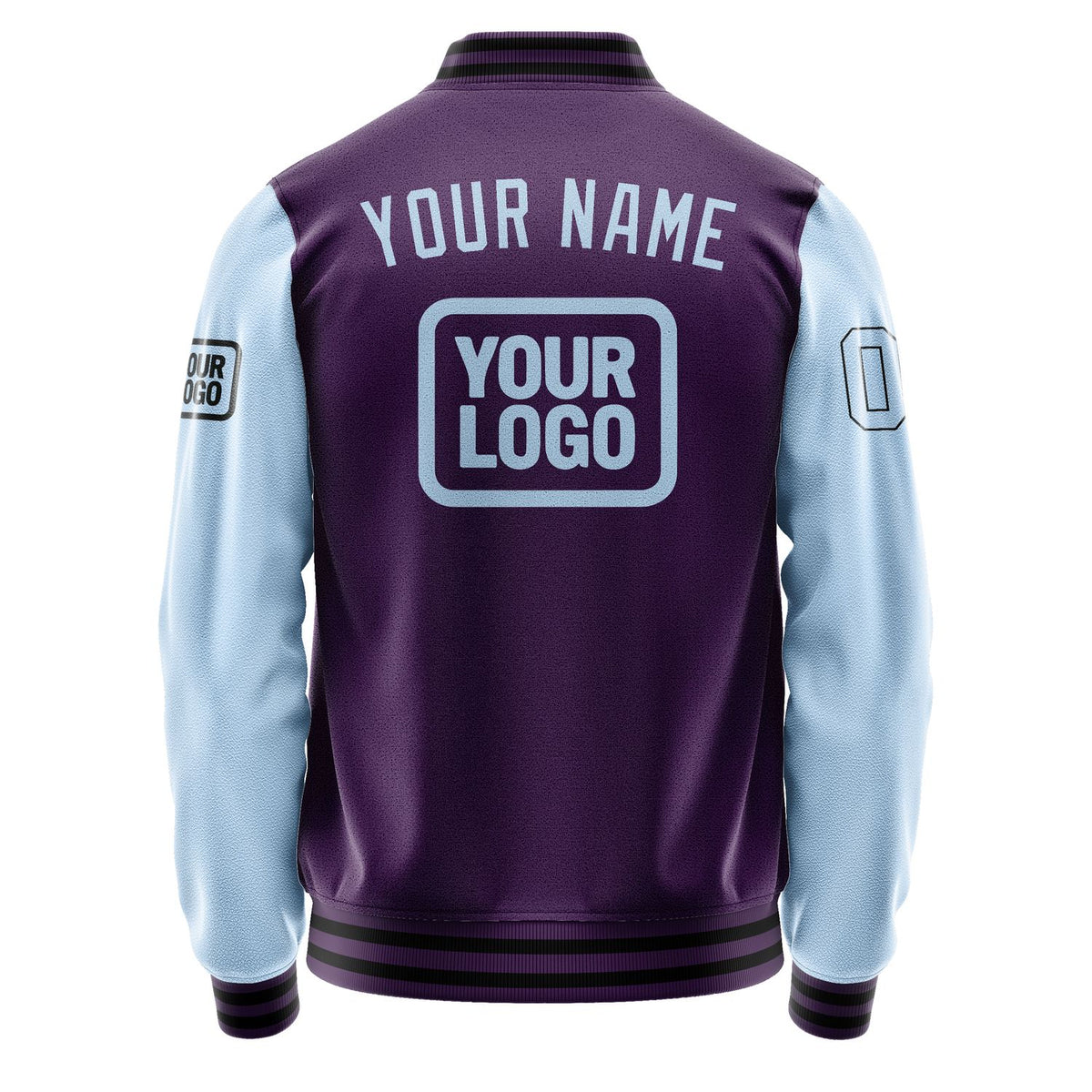 Custom Purple Light Blue Jacket JA070708071717080817