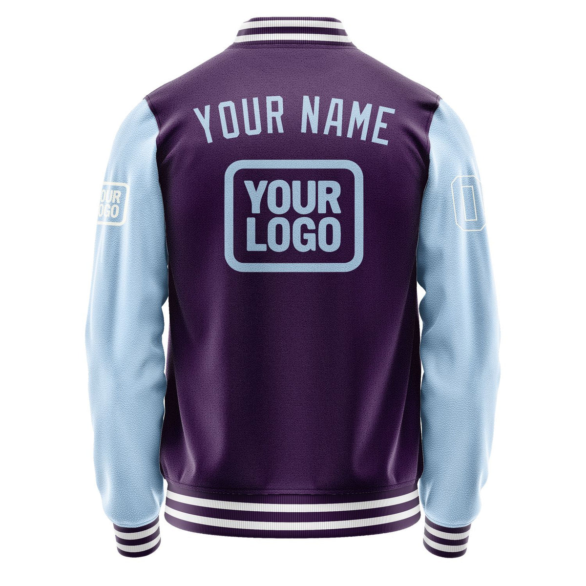 Custom Purple Light Blue Jacket JA070708071818080818