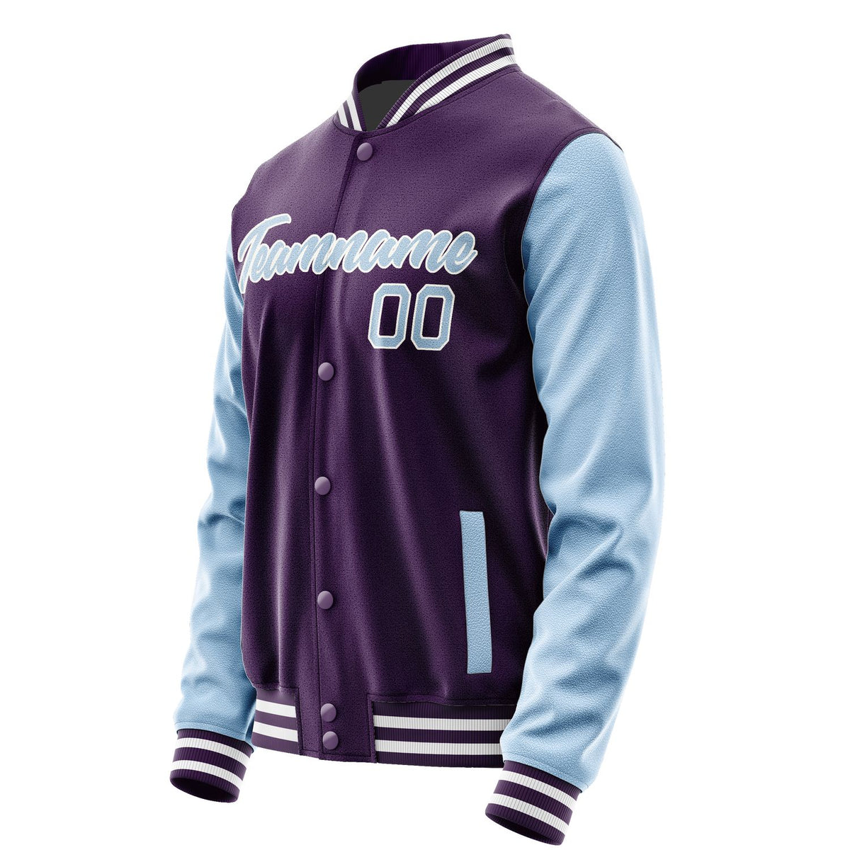 Custom Purple Light Blue Jacket JA0707080717B21708