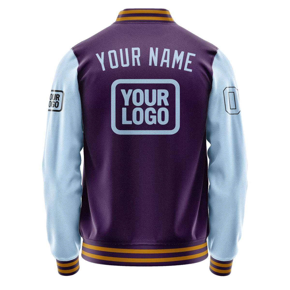 Custom Purple Light Blue Jacket JA070708071917080817