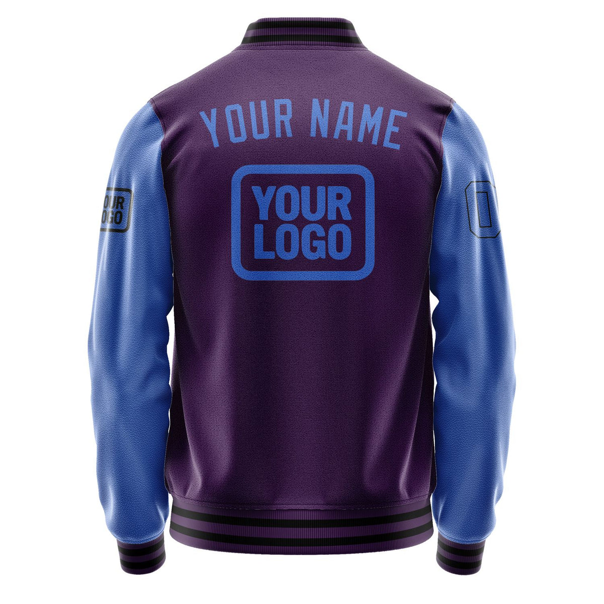 Custom Purple Sky Blue Jacket JA070709071717090917