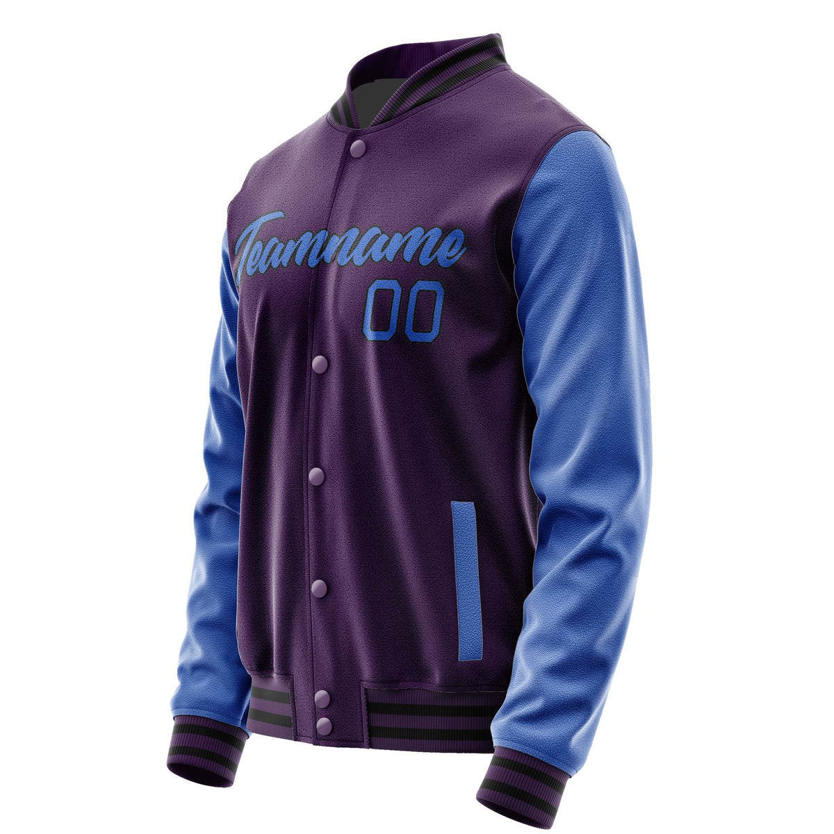 Custom Purple Light Blue Jacket JA0707080719B21908