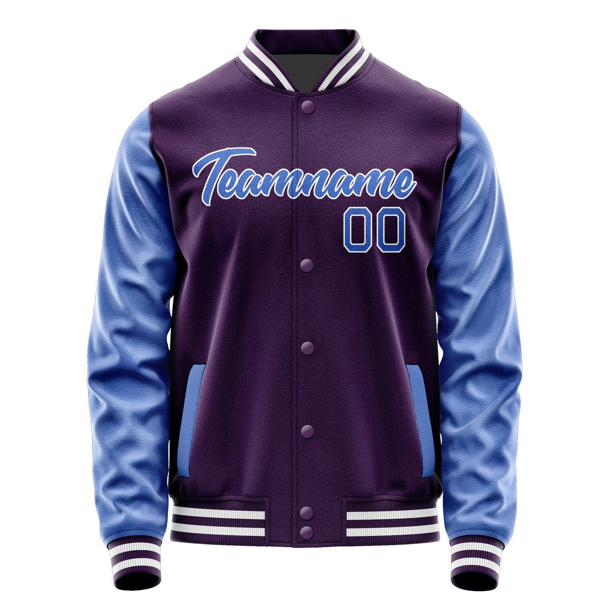 Custom Purple Sky Blue Jacket JA0707090717B21709