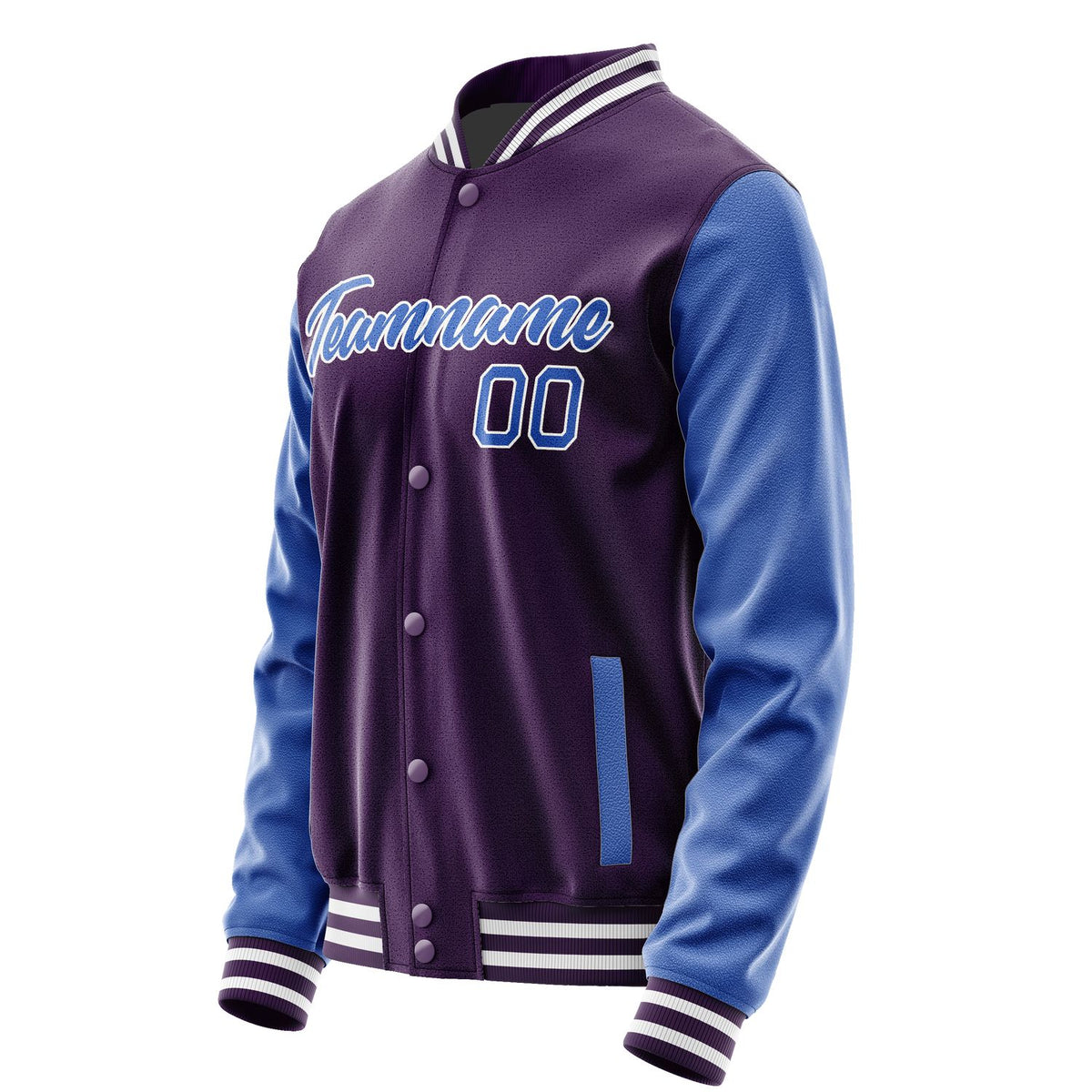 Custom Purple Sky Blue Jacket JA0707090717B21709