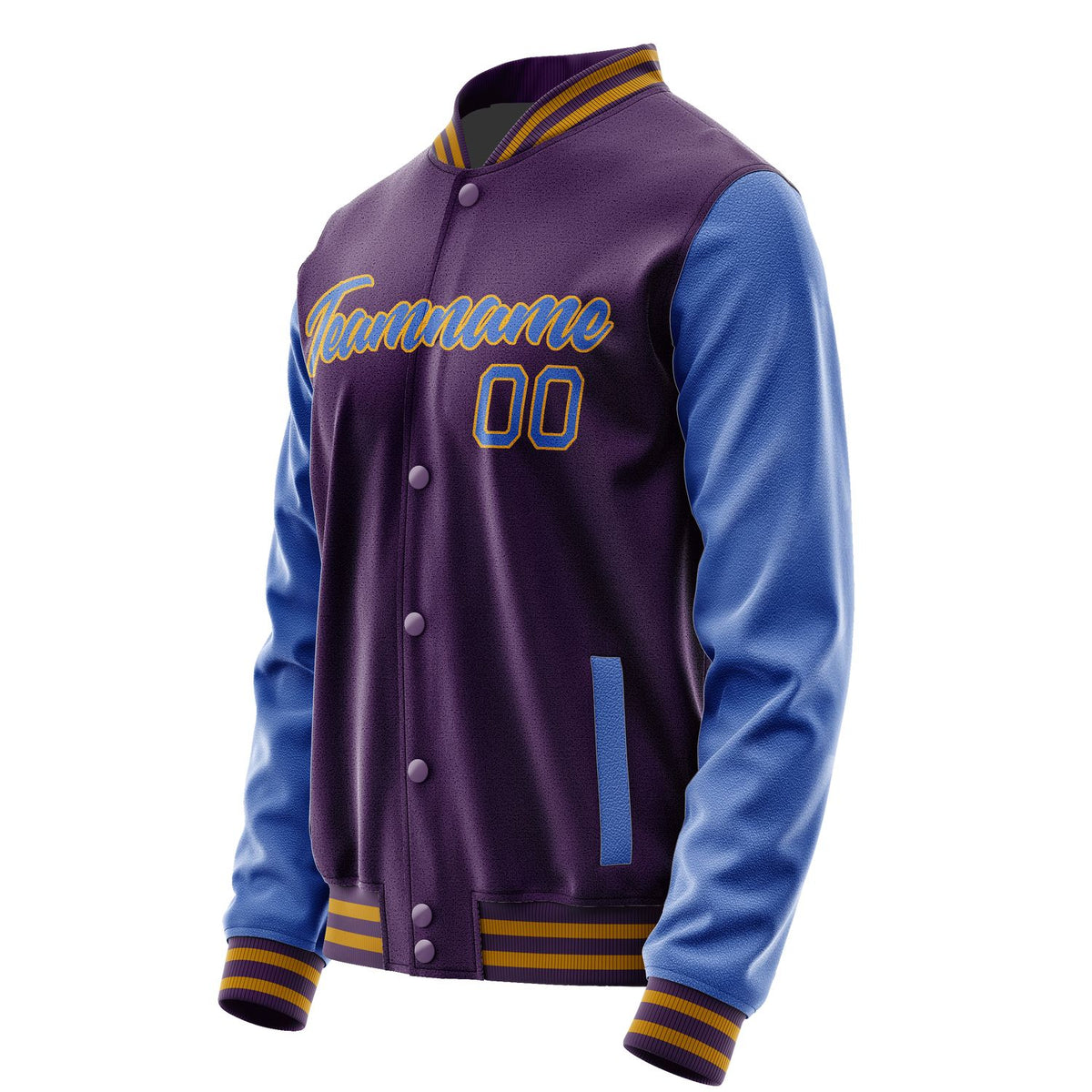 Custom Purple Sky Blue Jacket JA0707090718B21809