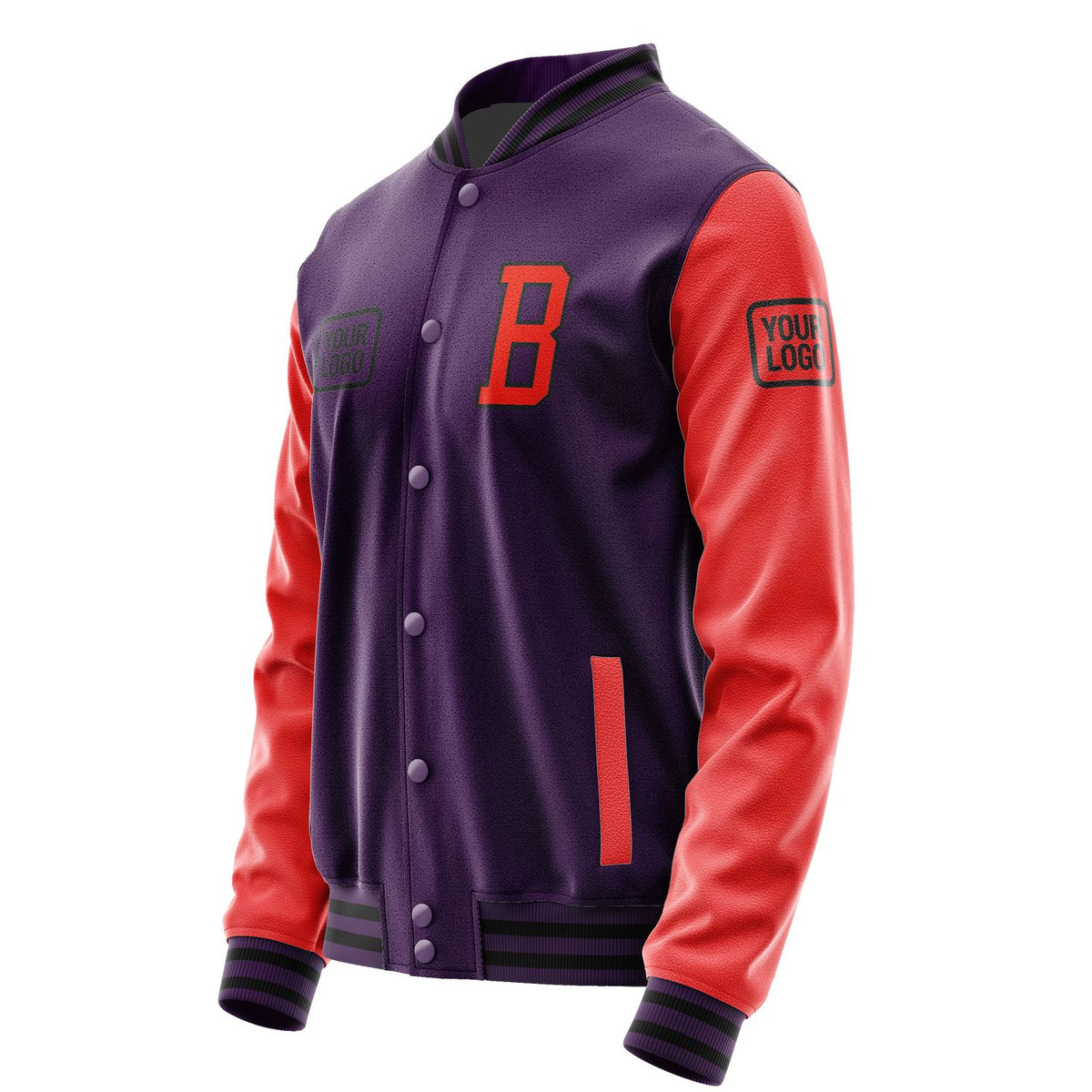 Custom Purple Orange Red Jacket JA070712071717121217