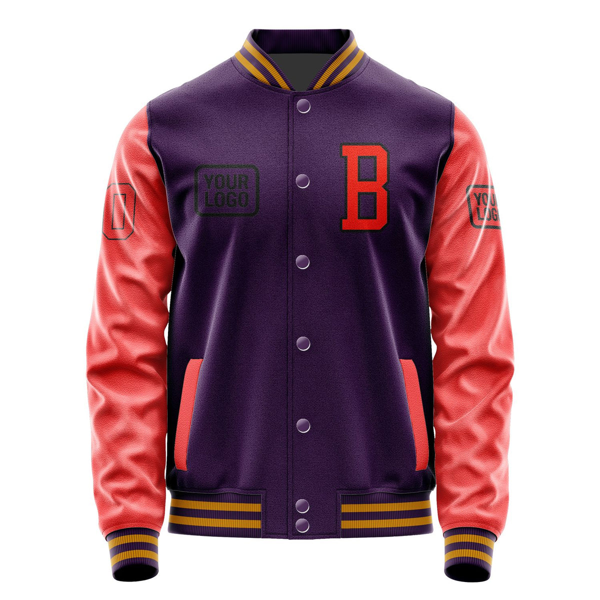 Custom Purple Orange Red Jacket JA070712071917121217