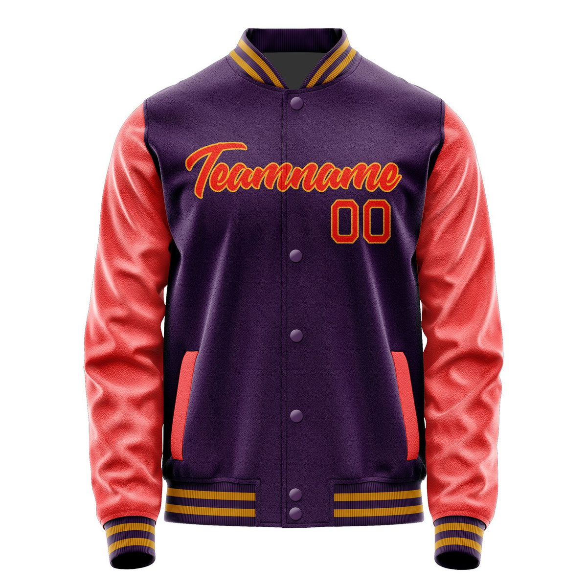 Custom Purple Orange Red Jacket JA0707120718B21812