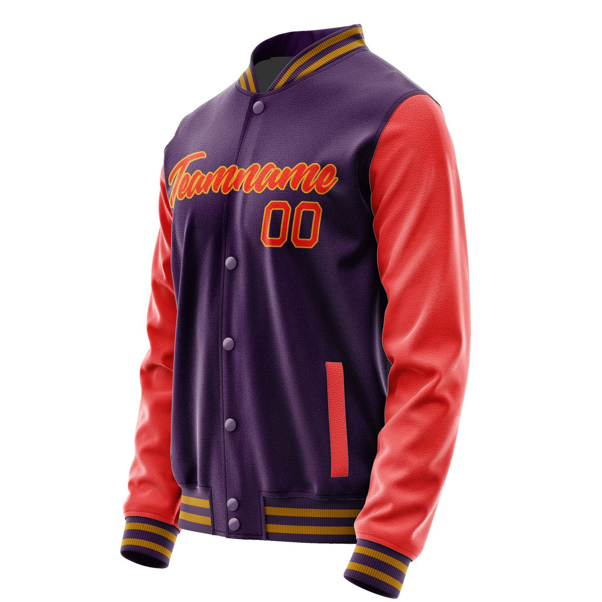 Custom Purple Orange Red Jacket JA0707120718B21812