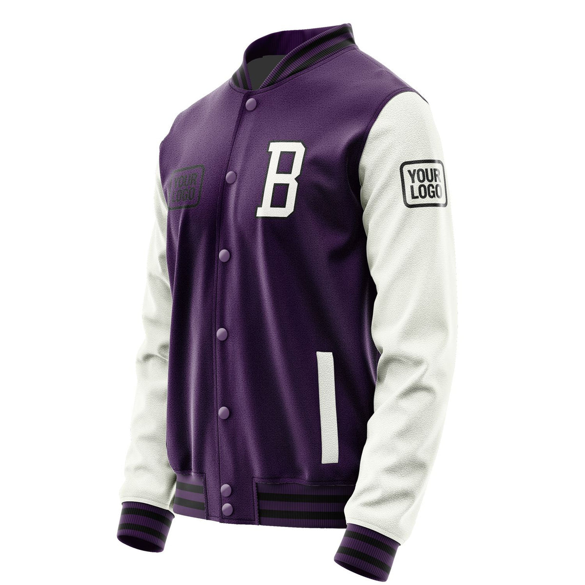 Custom Purple White Jacket JA070718071717181817