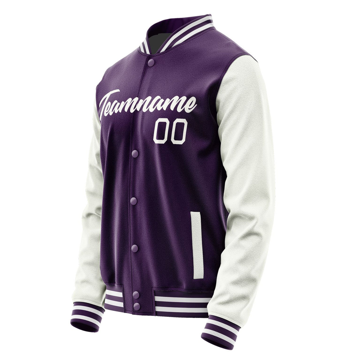 Custom Purple White Jacket JA0707180717B21718