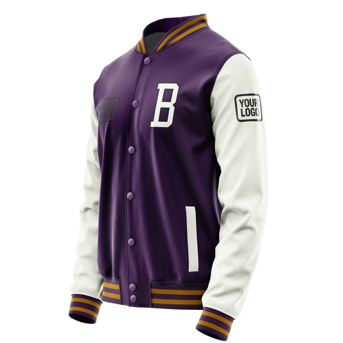 Custom Purple White Jacket JA070718071917181817