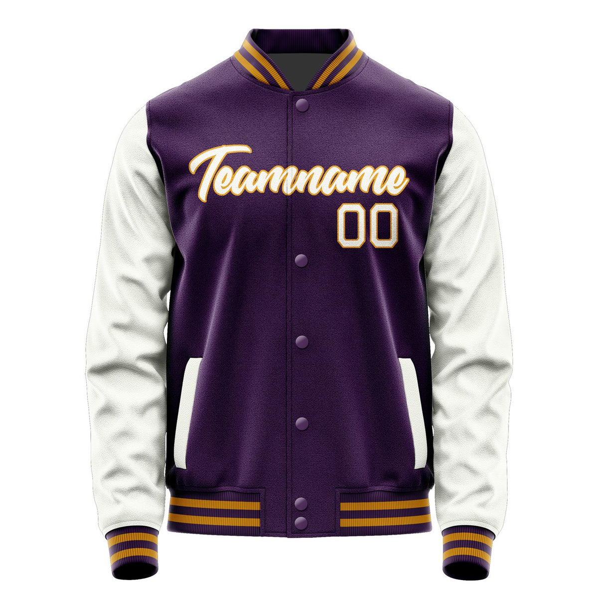 Custom Purple White Jacket JA0707180718B21818