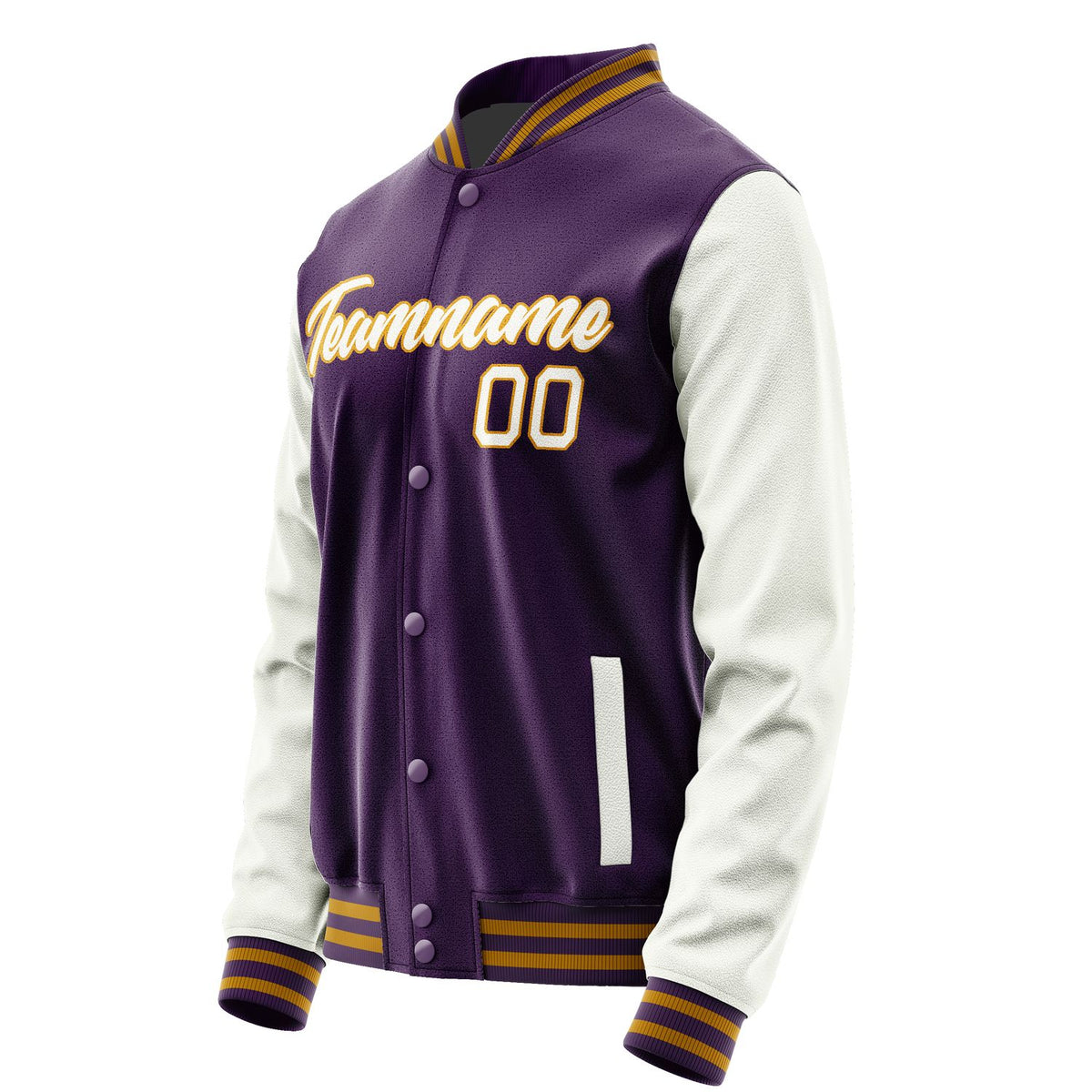 Custom Purple White Jacket JA0707180718B21818