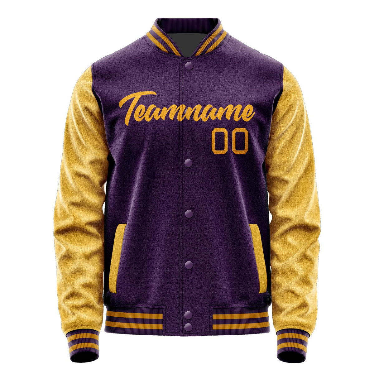 Custom Purple Yellow Jacket JA0707190718B21819