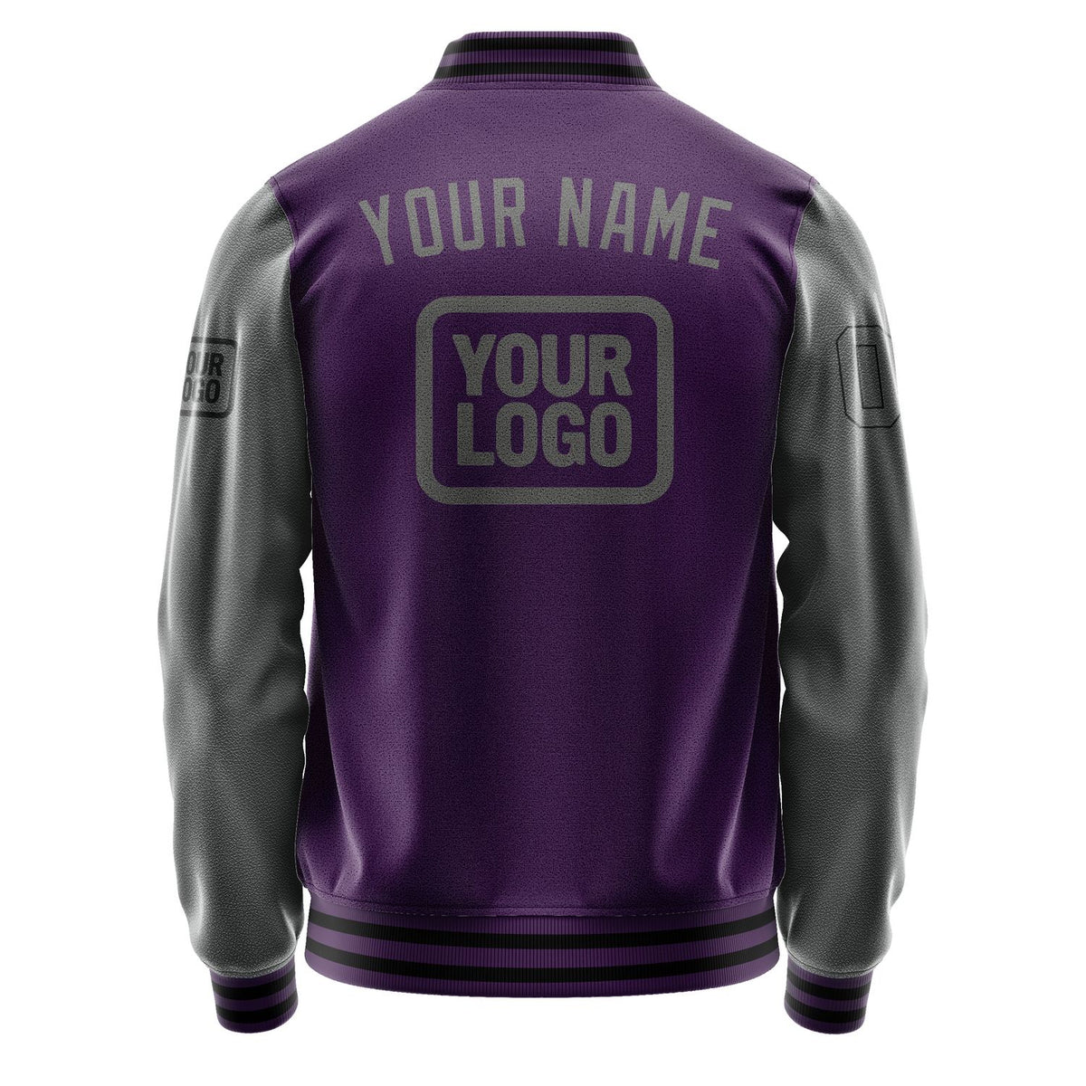 Custom Purple Dark Grey Jacket JA070720071717202017