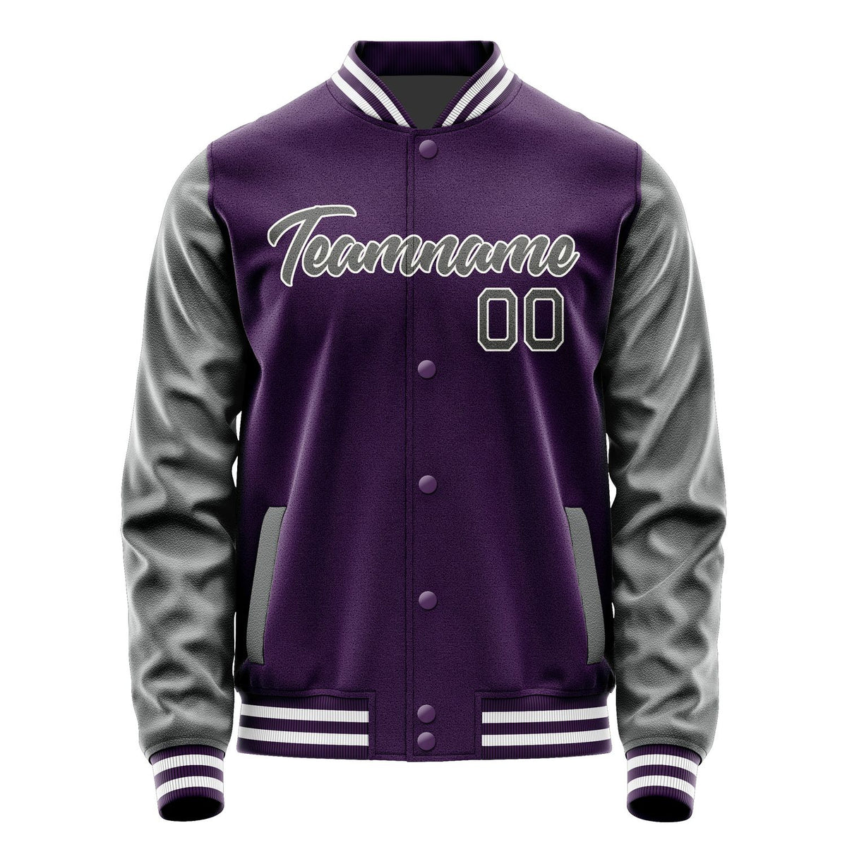 Custom Purple Dark Grey Jacket JA0707200717B21720