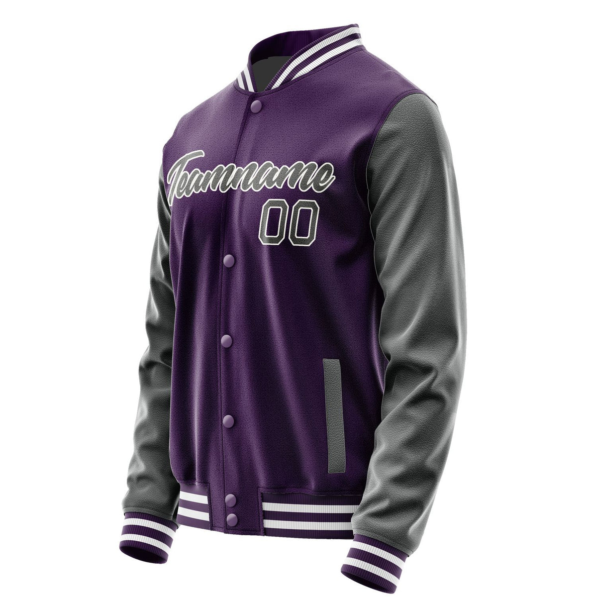 Custom Purple Dark Grey Jacket JA0707200717B21720