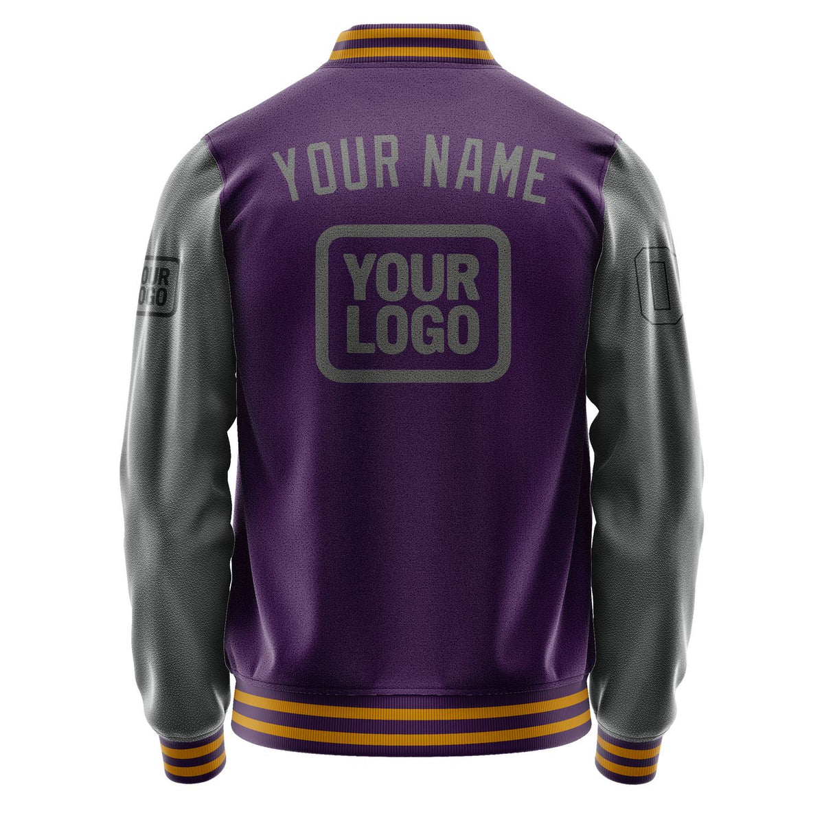 Custom Purple Dark Grey Jacket JA070720071917202017