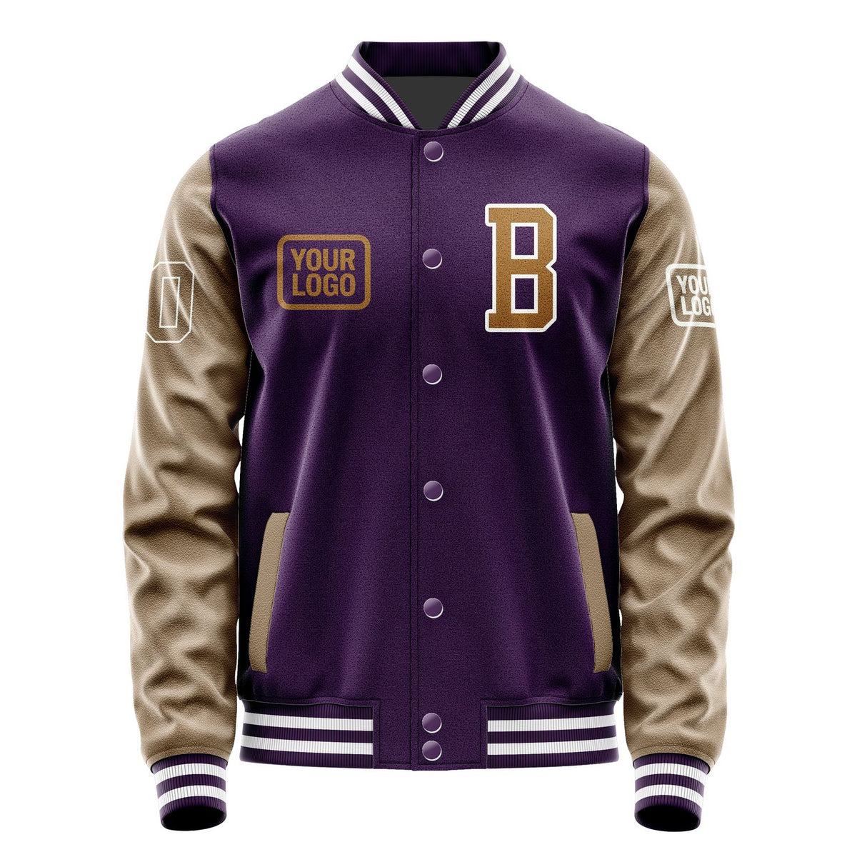 Custom Purple Khaki Jacket JA070722071818222218