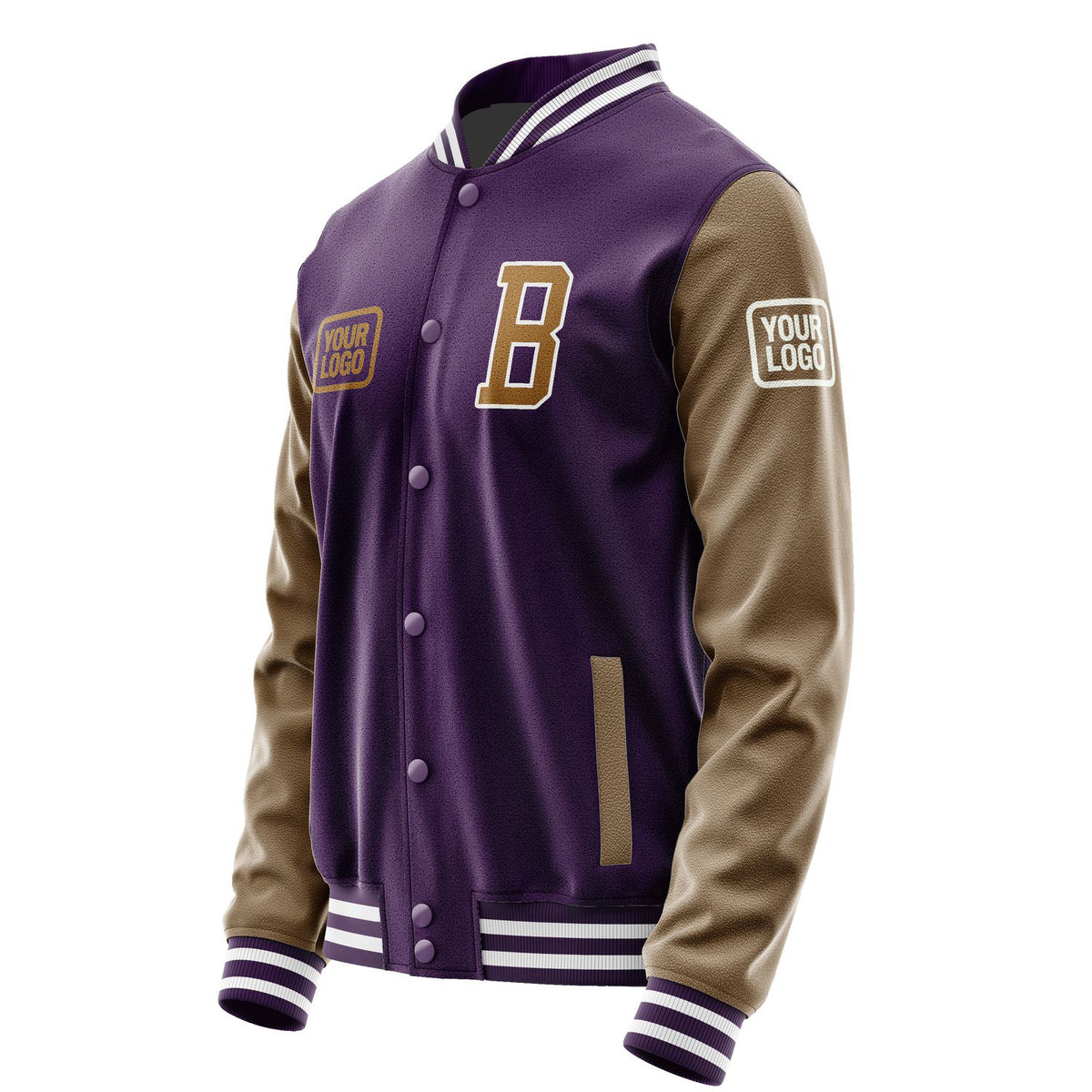 Custom Purple Khaki Jacket JA070722071818222218